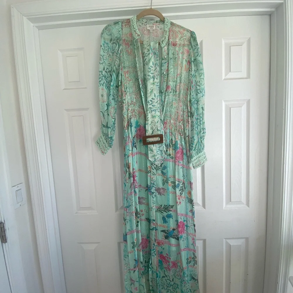 HEMANT & NANDITA Cosmic Floral Maxi Dress Sz. Small - Picture 9 of 13